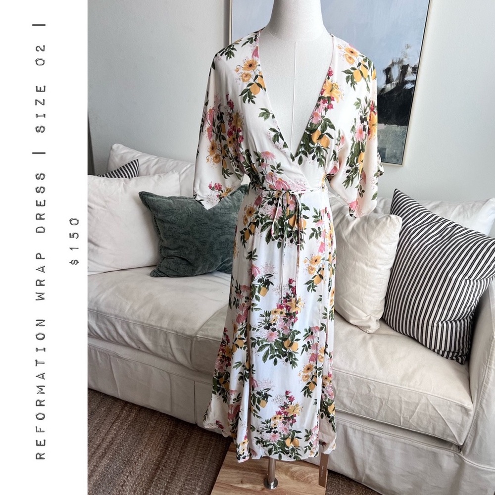 NEW w/ tags - Reformation Floral Wrap Dress